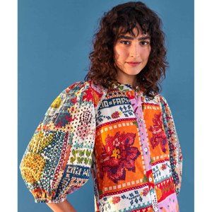 **Authentic Farm RIO Summer Stitches Eyelet Midi Dress